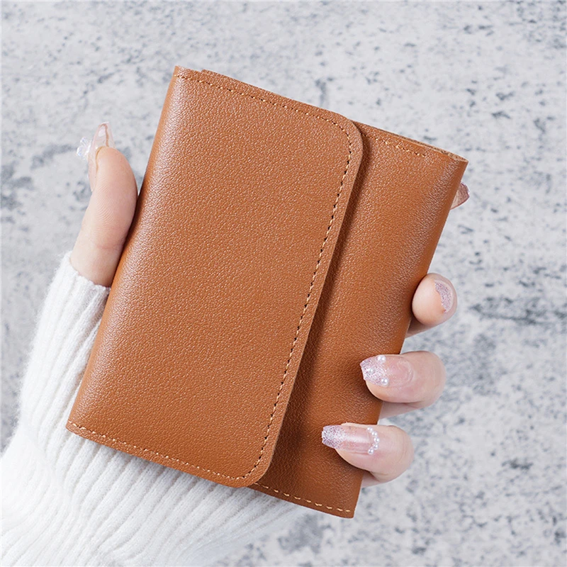 Portafoglio corto da donna Multi-card Bag Mini Pouch Fashion Simple Three Fold Short Clip portafoglio femminile portamonete da donna portatile