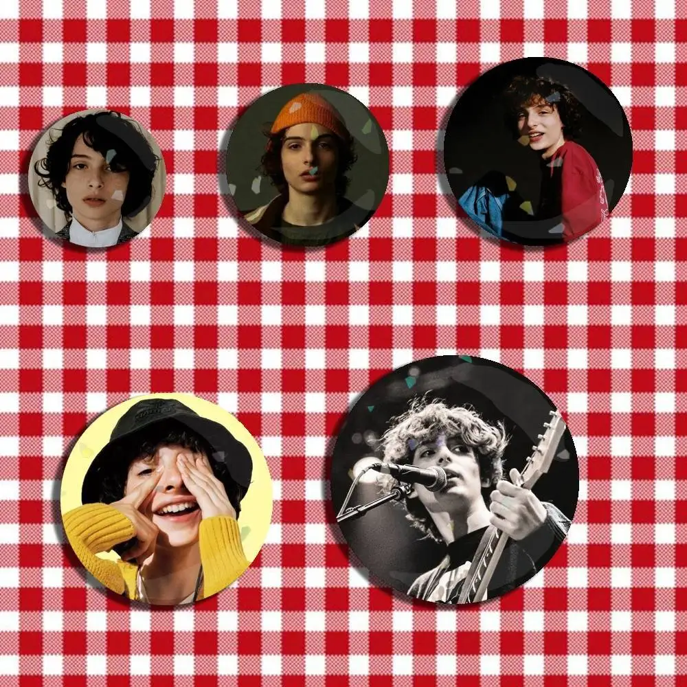 

Finn Wolfhard Actor Mike Strange Laser Badge Creative Pins Brooch for Bag Clothes Hat Decor Gifts Fans Collect