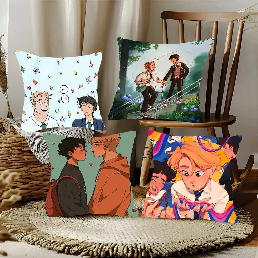 New Heartstopper Movie Pillow Case Fashion Square Pillowcase Bedroom Sofa Room Ins Decoration Leisure