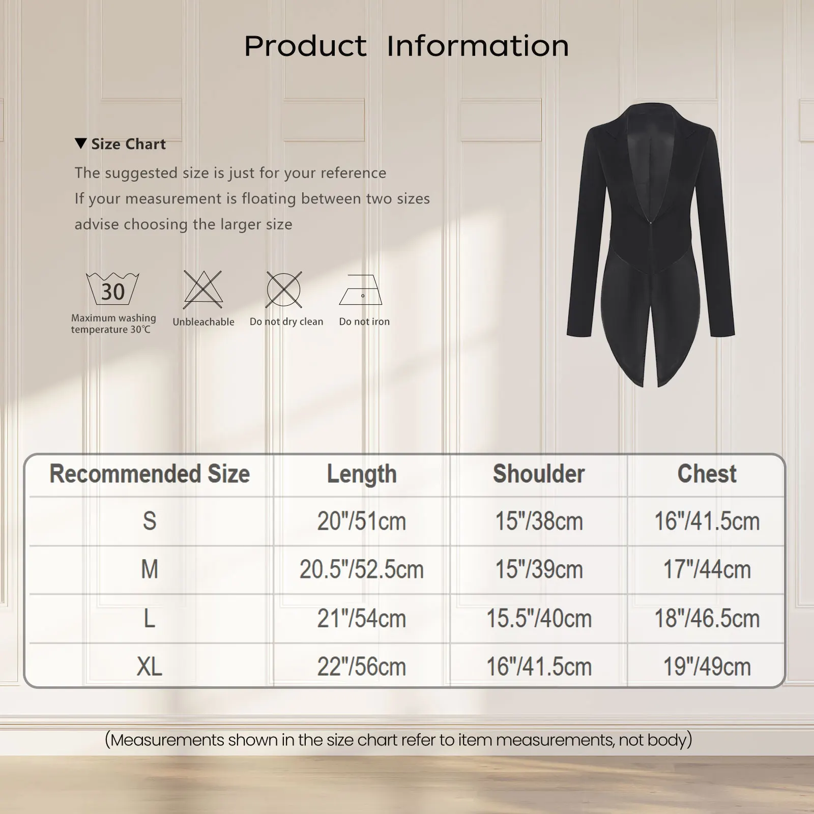 Womens Vintage Swallowtail Jacket Waitress Cosplay Costume Peaked Lapel V Neck Blazer Long Sleeve Tuxedo Coat for Cocktails view 6