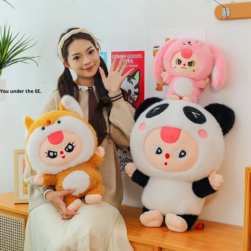 Fatkun Plüschtier, 3 Jahre alt, goldener Nerz, Samt, große Stofftierpuppe, weicher Schlafbegleiter, Kindergeschenk, Baby-Sicherheitsdecke