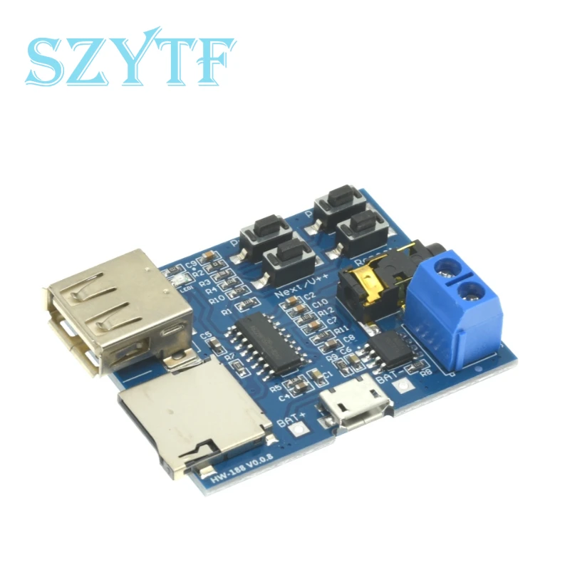 Voice So Bluetooth-compatible Audio Power Amplifier Module Plugins U Disk MP3 Decoding Player Voice Amplifier Module Module image 4