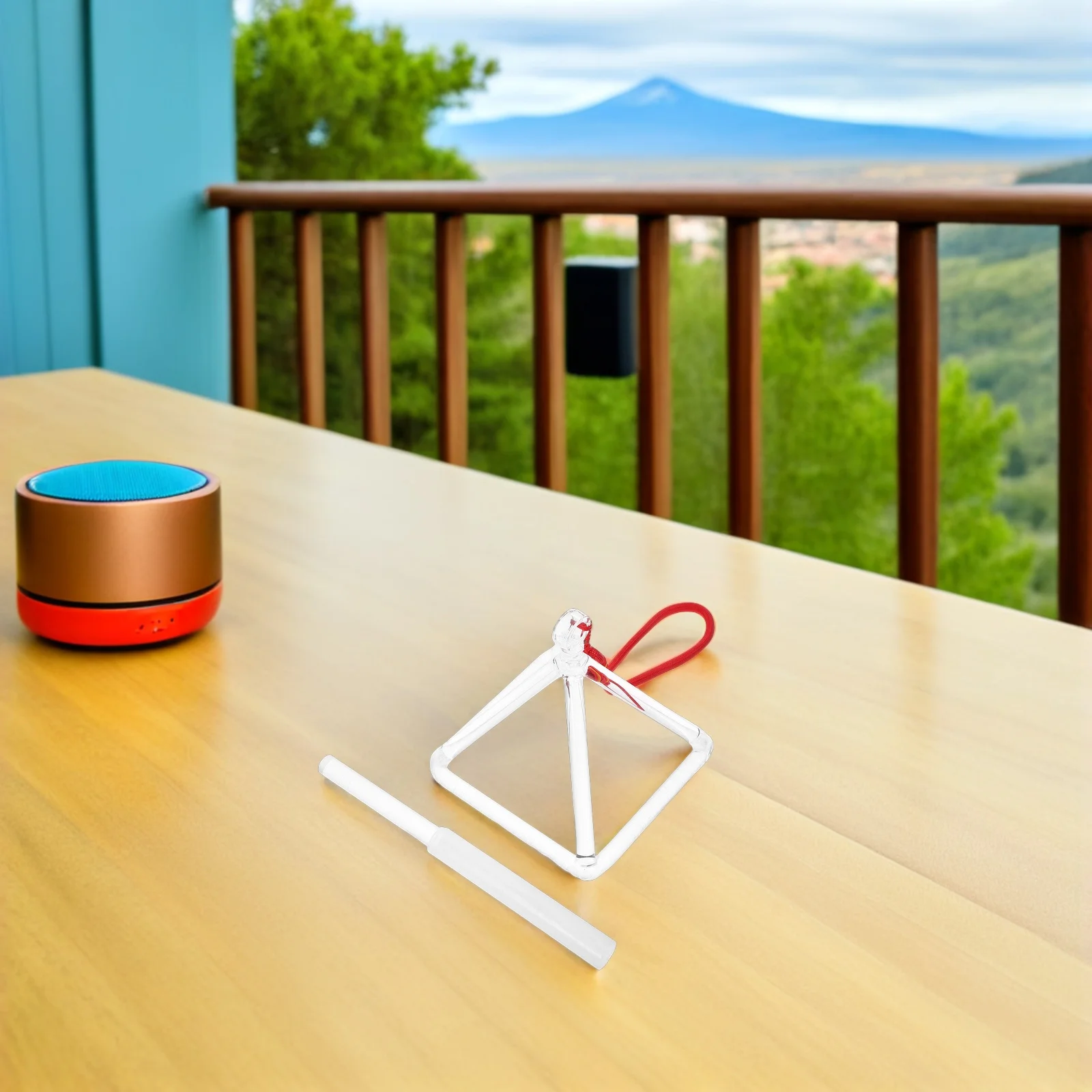 

1Set Quartz Crystal Singing Pyramid Pyramid Decoration Sound Healing Tool for Office Meditation Music Therapy Relaxation