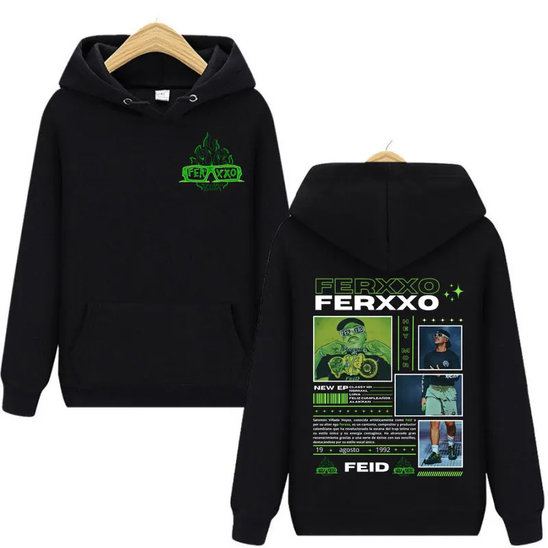 

Rapper Feid Ferxxo Album Merch Hoodie Men Women Clothing Hip Hop Fashion Pullovers High Quality Fleece Long Sleeve Sweatshirts