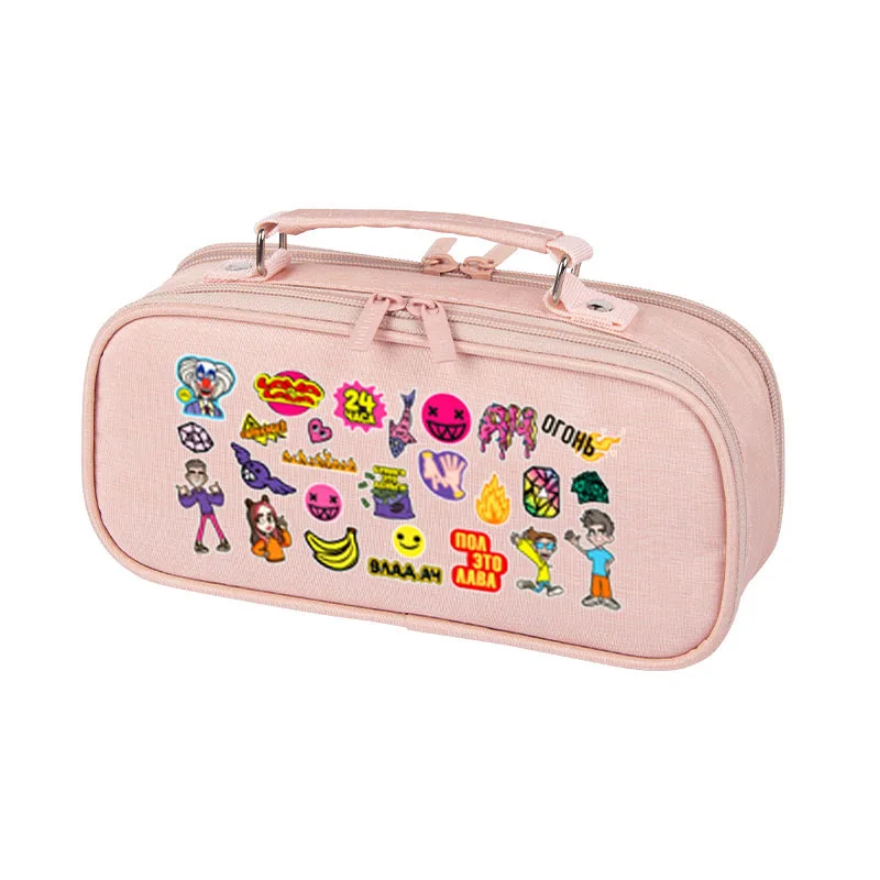 Cute Merch A4 Lamba Large Capacity Pencil Case Multi Layered Pencil Bag vlad a4 Stationery Storage Bag Box School Supplies