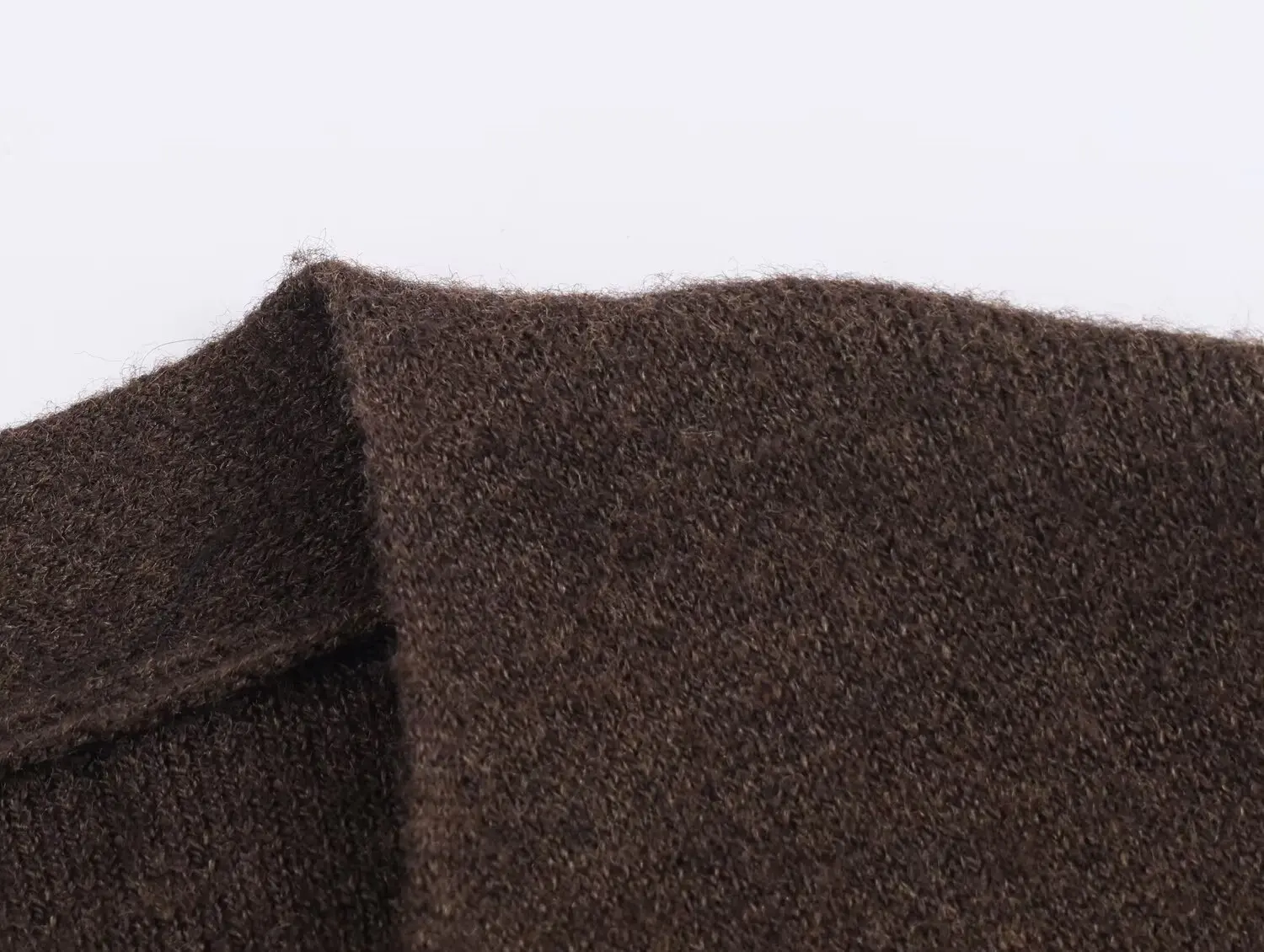 KONDALA Vintage Brauner Gürtel Frauen Winter Lässige Lange Strickjacken Chic V-ausschnitt Mode 2025, Elegante Weibliche Pullover Herbst Outwear