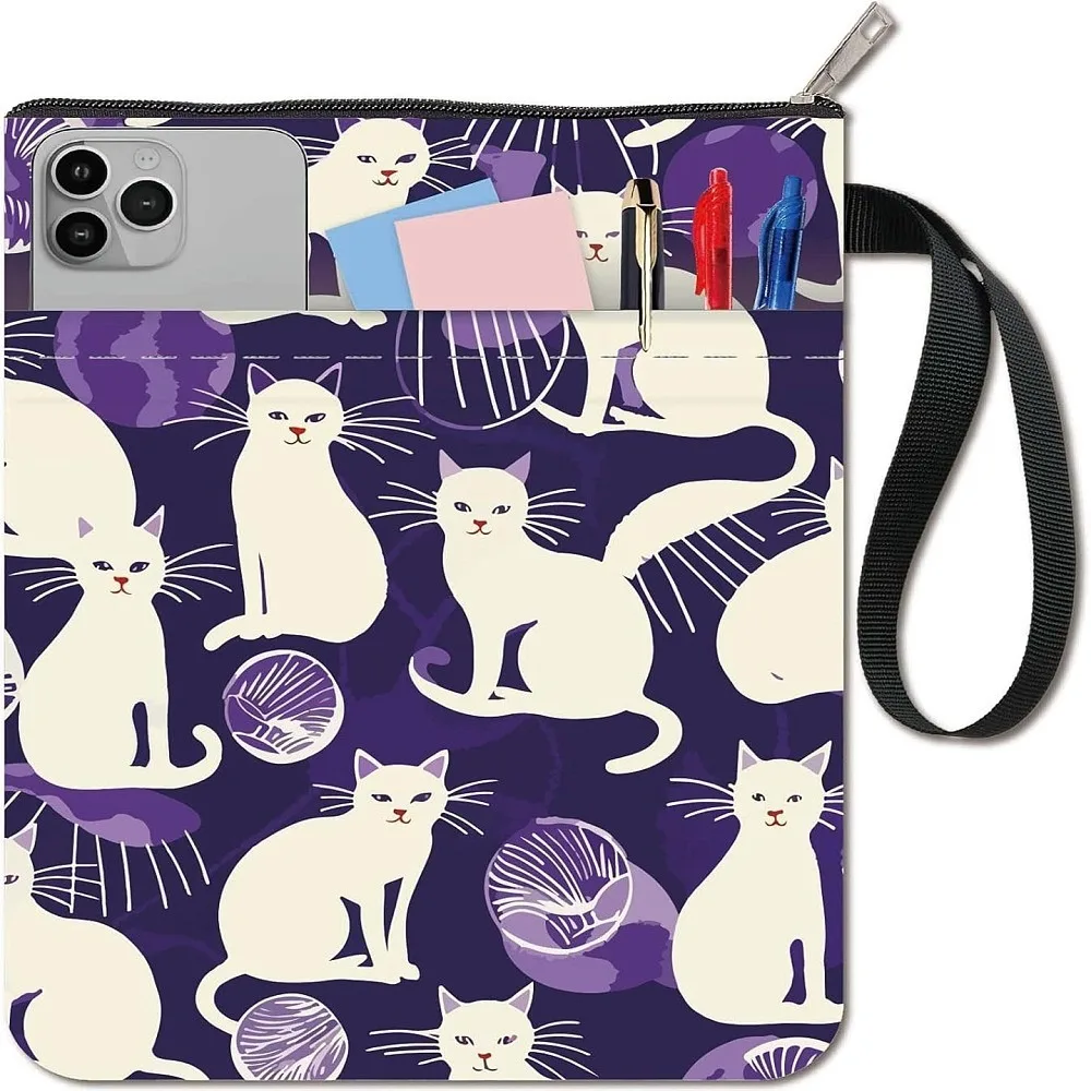 Cloth Book Cover Notebook Wraps Rectangle Cat Shape 280x220mm
