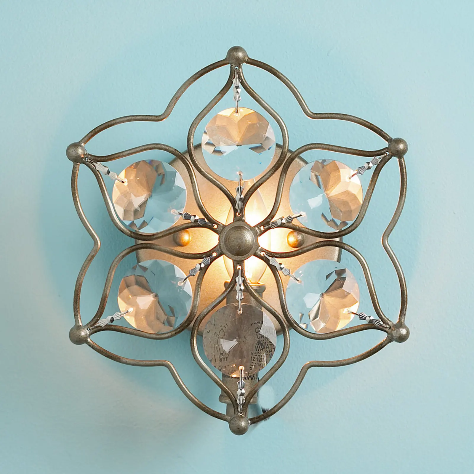 

Американский кантри настенный светильник творческая личность лепесток хрустальная лампа прикроватный проход гостиная ванная комната дизайнер