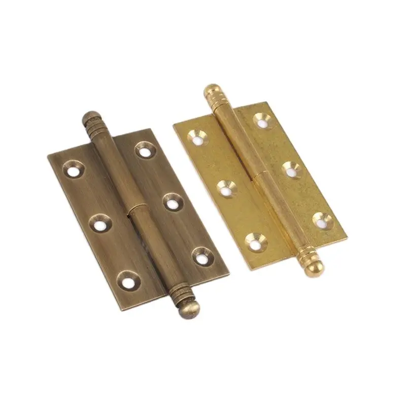 

10 шт., съемные мебельные петли из цельной латуни, 2/2,5/3/3,15/4 дюйма, петли для двери шкафа с короной, шкафа, комода MS1033
