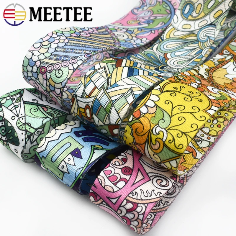 

1/2/3/4/5M 38mm Nylon Printed Ribbon Tape Bags Strap Webbing Lanyard Backpack Clothing Lace Trimmings Sewing Repair Accessories