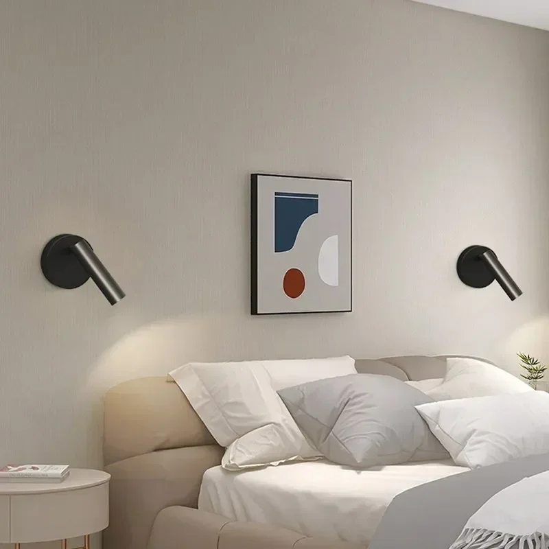 Lâmpada de Parede Dobrável de Alta Qualidade com Interruptor, 5W Luz de Leitura Spot para Casa, Hotel, Quarto, Cabeceira, Sala De Estar, Iluminação Decoração, Moderna