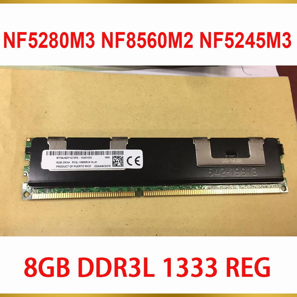 

1PCS For Inspur Server Memory 8G 8GB DDR3L 1333 REG RAM NF5280M3 NF8560M2 NF5245M3