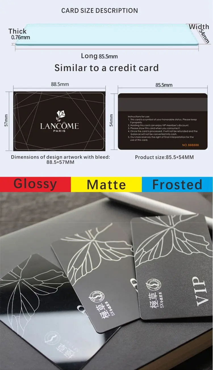 /10pcs PVC-Laser karte Matt Flash Visitenkarte Druck mit leeren Karten PVC Matt Flash Laser Visitenkarte lackierbar – Detail 2