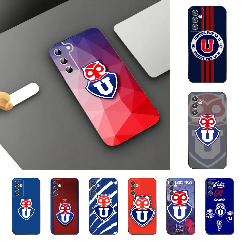 Chile U-University Logo Phone Case For Samsung Galaxy A52 A12 A51 S21 Edge S22ULTRA S23 S20LITE Plus Ultra Black Cover