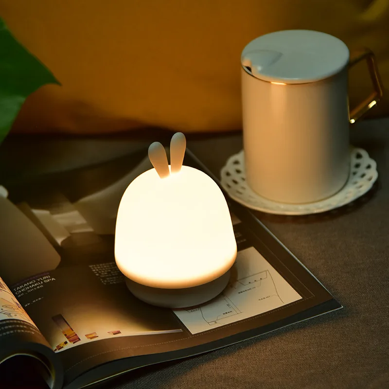 

Rechargeable silicone tap lamp Sleep mother baby lamp Creative rabbit table lamp Gift night lamp Gift table lamp Mushroom lamp