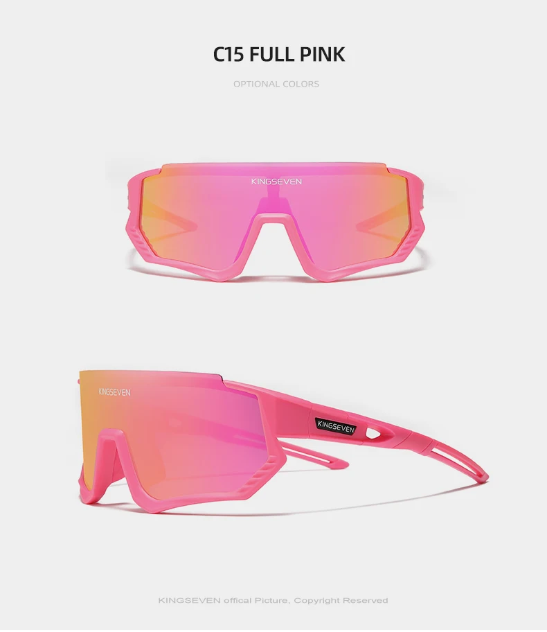 KINGSEVEN Fahrrad-Sonnenbrille für Herren und Damen, MTB-Fahrradbrille, UV400, polarisiert, Angelschutz, photochrome Fahrradbrille – Detail 24
