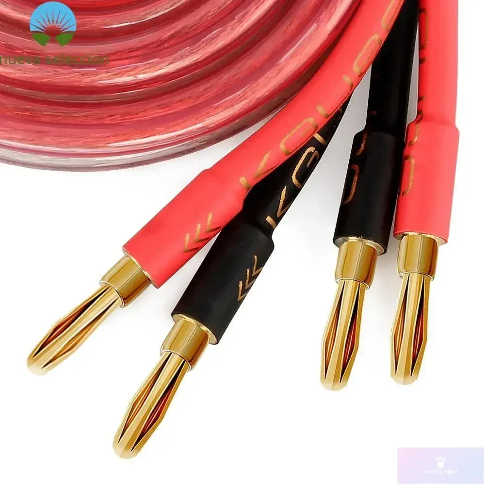 Banana Plug Speaker Cable for Amp and Speakers Connection Cord Premium Copper Cable with 4mm Banana Connector (single cable)