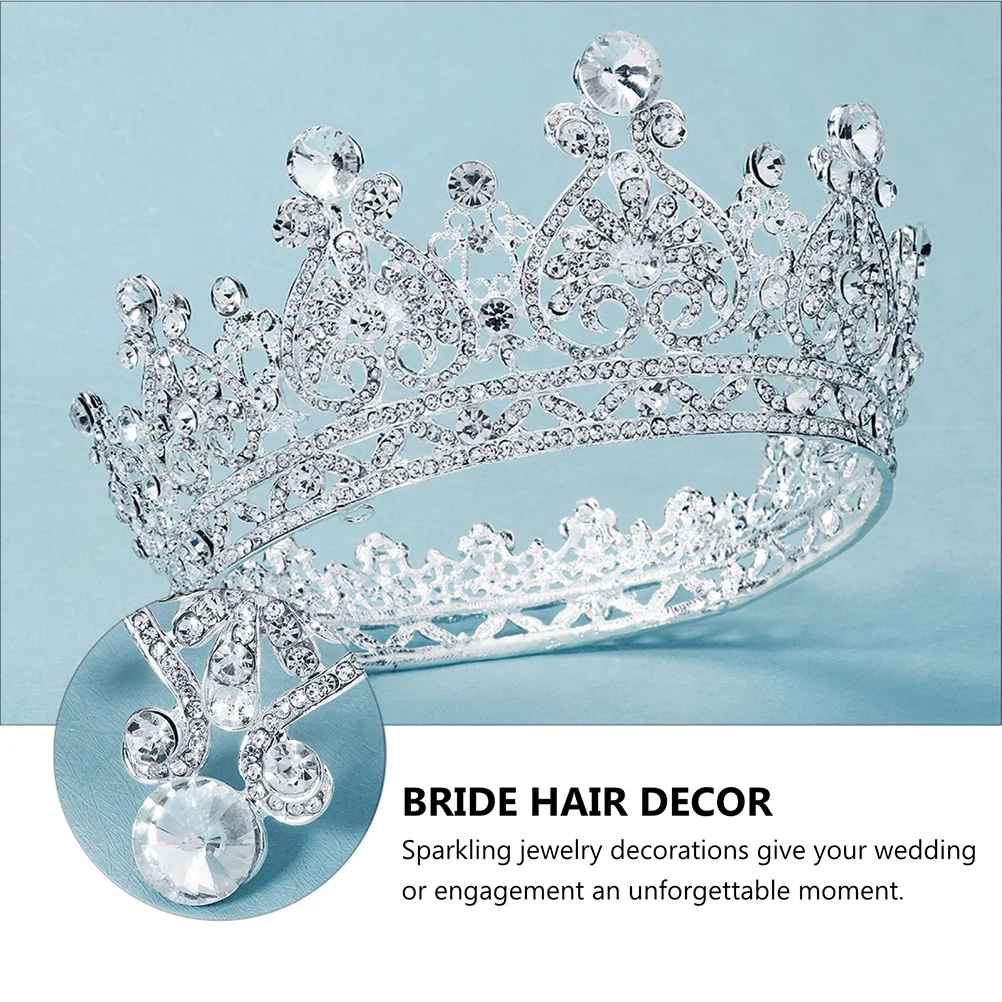 

1Pcs Exquisite Retro Crown Headdress Bride Wedding Headband Sparkling Banquet Jewelry Bride Crown Wedding Headdress