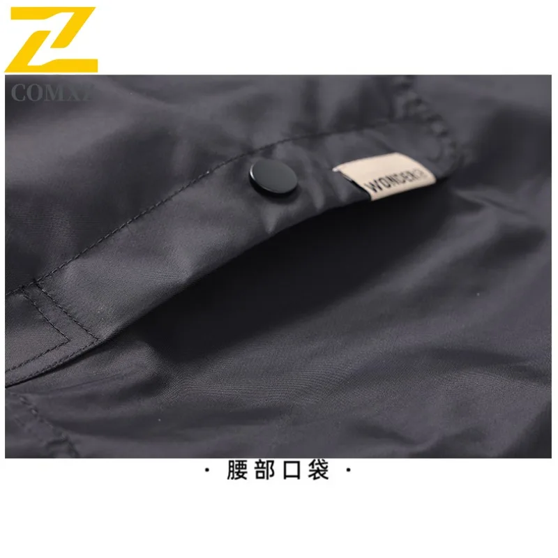 سترة رياضية كاجوال للطيار للرجال نمط ملابس العمل في الهواء الطلق بلون سادة تصميم بيسبول متعدد الاستخدامات معطف أنيق مقاوم للرياح يسمح بالتهوية #6