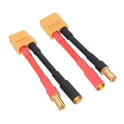 1 Pair /2Pcs XT60 Male Female Plug to 5.5mm Male Female Connector Adapter Cable 14AWG 4cm For RC Lipo Battery FPV Hobbies Toy