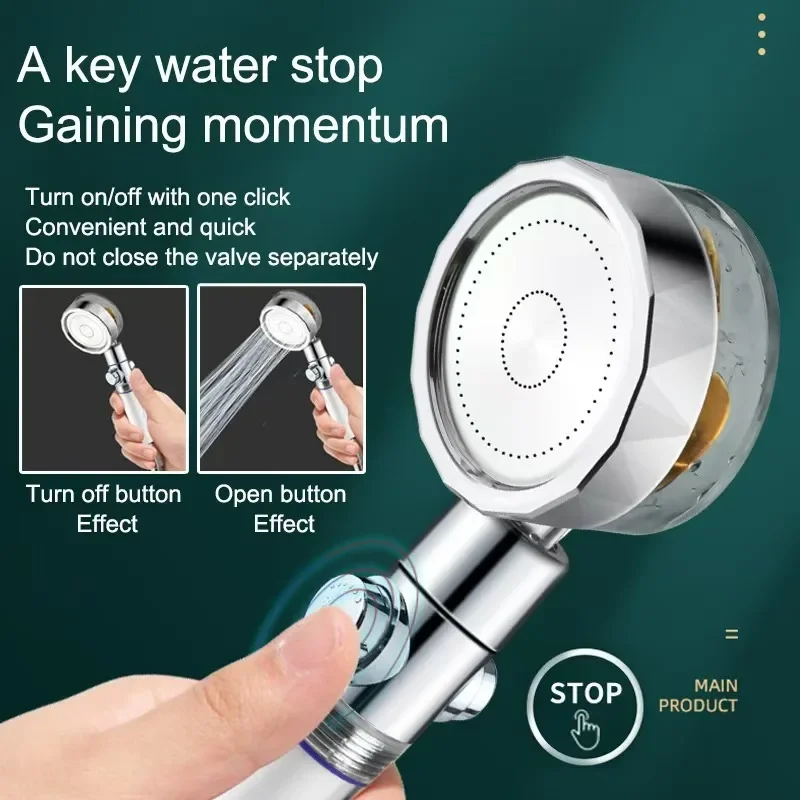 Xiaomi Youpin 360° Rotation Turbo Shower Head Handheld High Pressure Water Saving Spray Showerhead Filters Bathroom Accessories