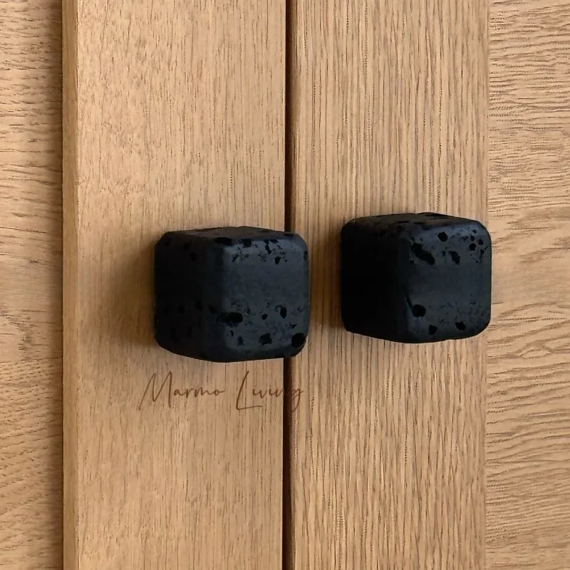 100% Natural Stone Travertine Door Handle Silent Style Art Cabinet Door Handle Retro Furniture Drawer Handle