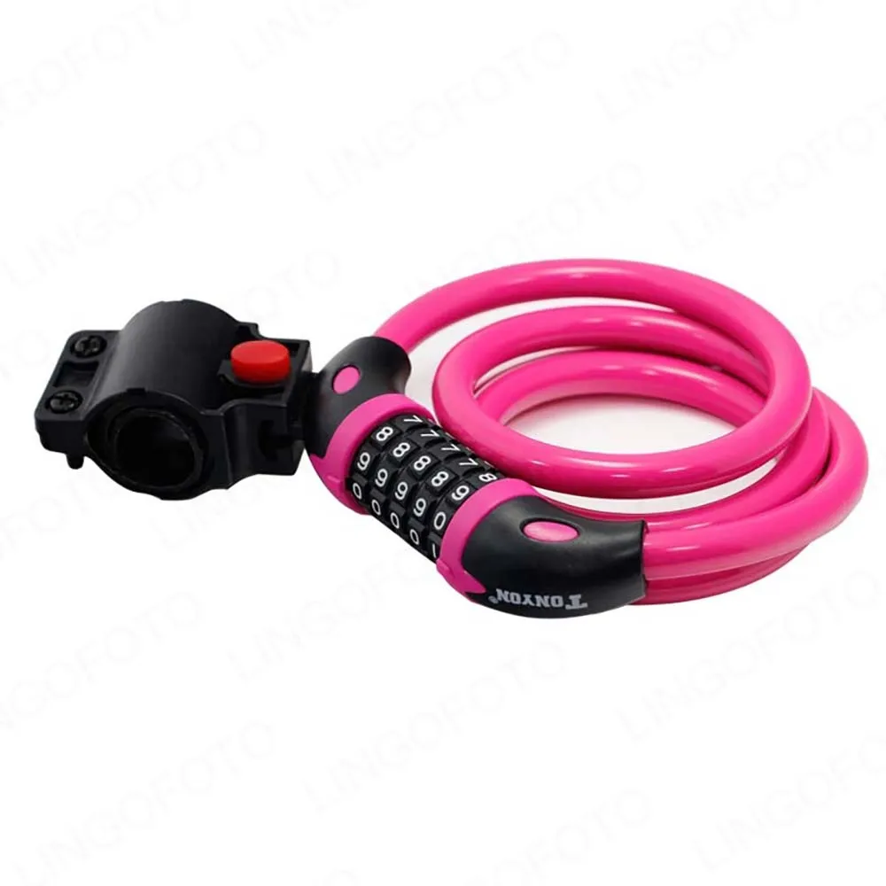 Bicycle Locks Anti-theft Bike Steel Wire Padlock 5 Digit Password Electric Scooter Motorcycle Locks MTB Accessories Cable Lock