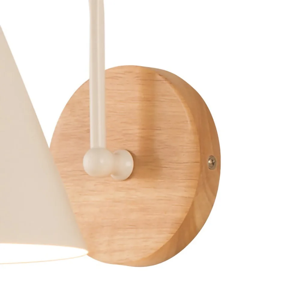 Modern AC 85-265V Wall Lamp Curved Wooden Base Wall Sconce E26/E27 No Light Source Wall Light Decoration