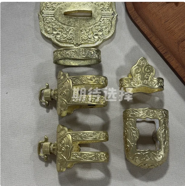 

Quality Complete Set of Pure Brass Copper Katana Tachi Sword Fitting Accessories