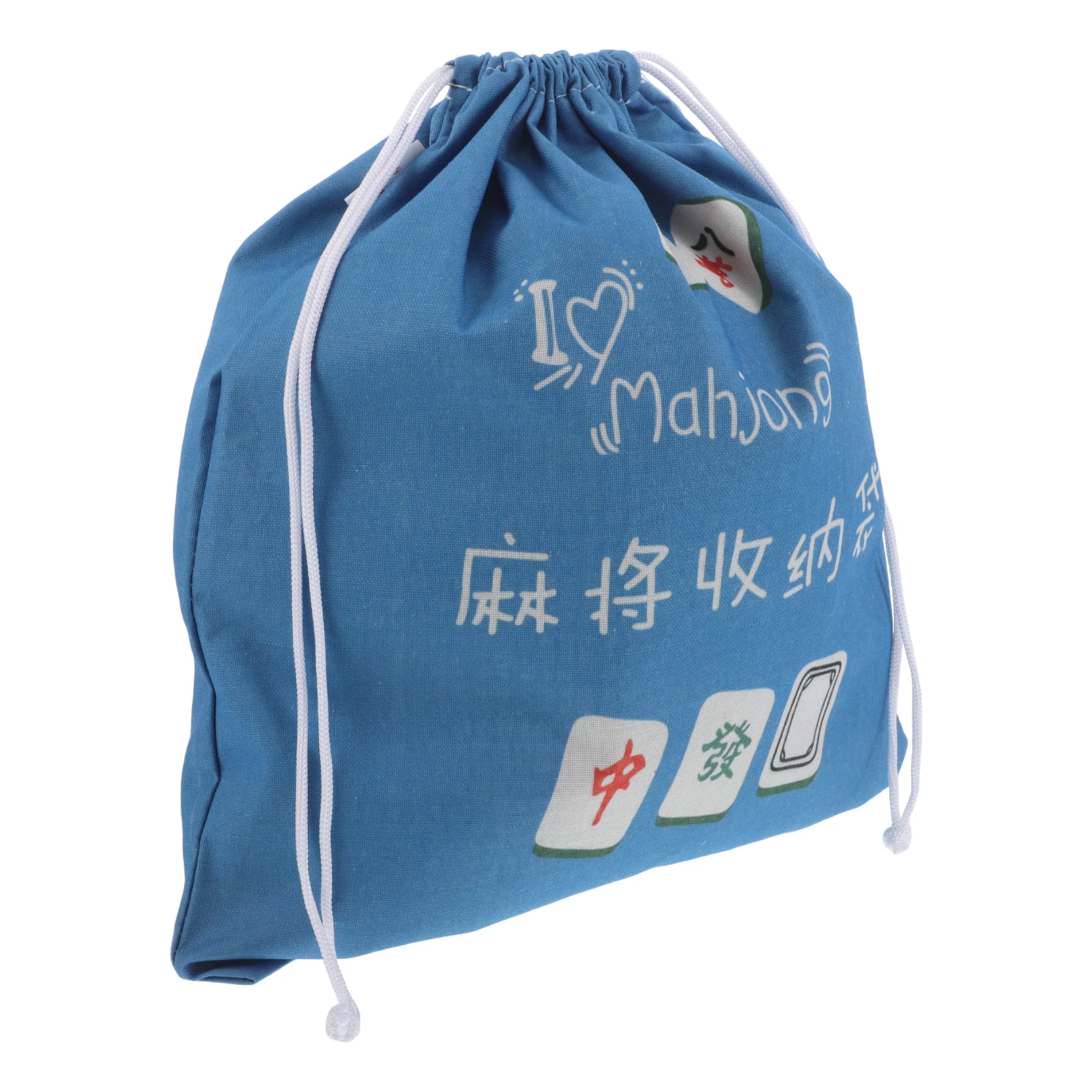 

Portable Fabric Mahjong Storage Pouch Drawstring Large Organizer Bag Board Game Tiles Reusable Holder Travel Home