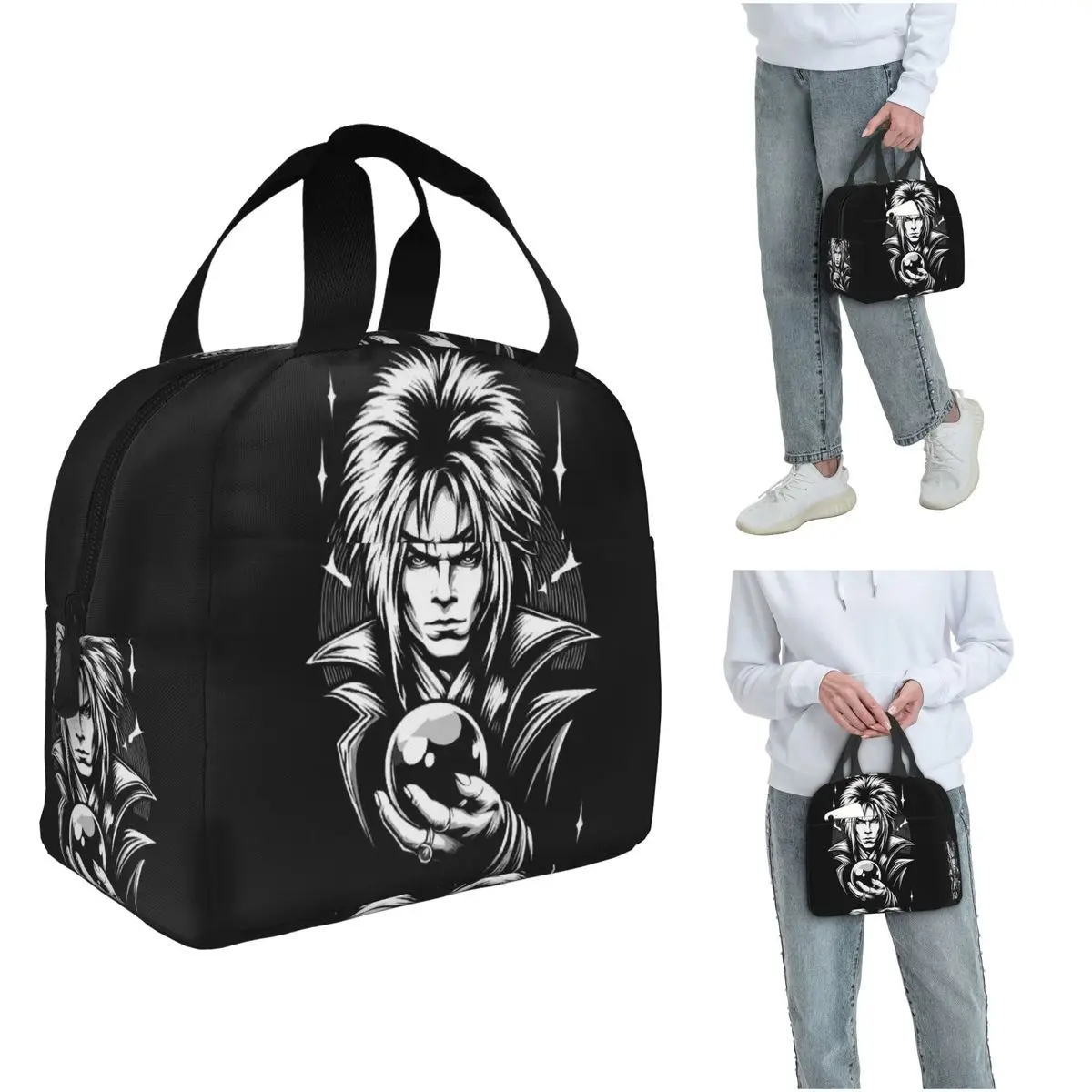 Jareth The Goblin King Labyrinth- It's Only Forever Insulated Lunch Bag for Women Kids Food Boxes Thermal Lunch Box Tote