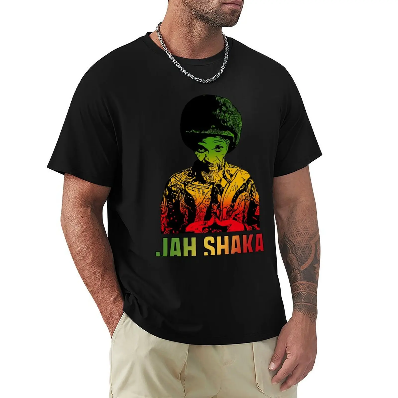 Jah Shaka T-Shirt custom shirt animal prinfor boys anime stuff mens clothing