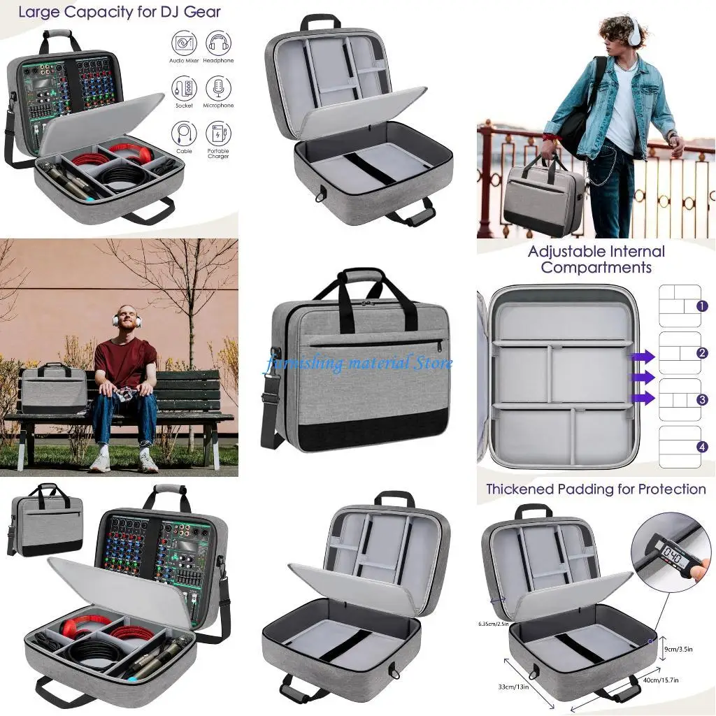 

Y5GD Heavy Duty Studio Mixer Storage Case For Audios Mixer with Strap Handle