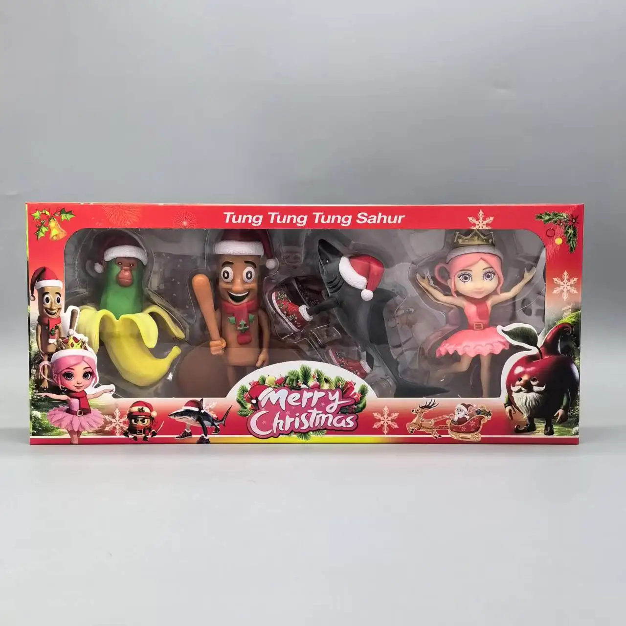 10 cm Buitenlandse Kerst Shan Hai Jing Figuur Houten Man Creatieve Blind Box Decoratie Desktop Collectible Kamer Kerstcadeau Speelgoed