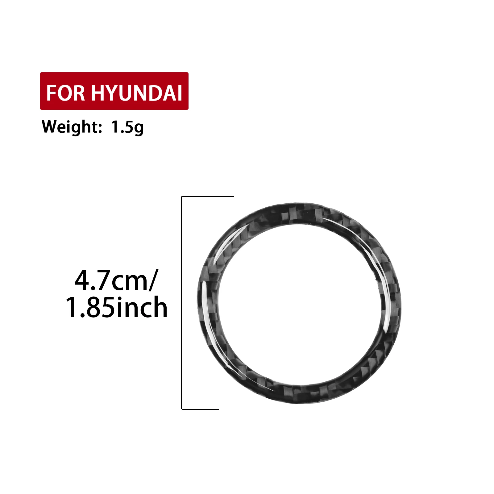 Real Carbon Fiber Car Accessories Engine Start Trim Cover Soft Sticker For Hyundai Sonata 10th Gen DN8 2020 2021 2022 2023 view 5