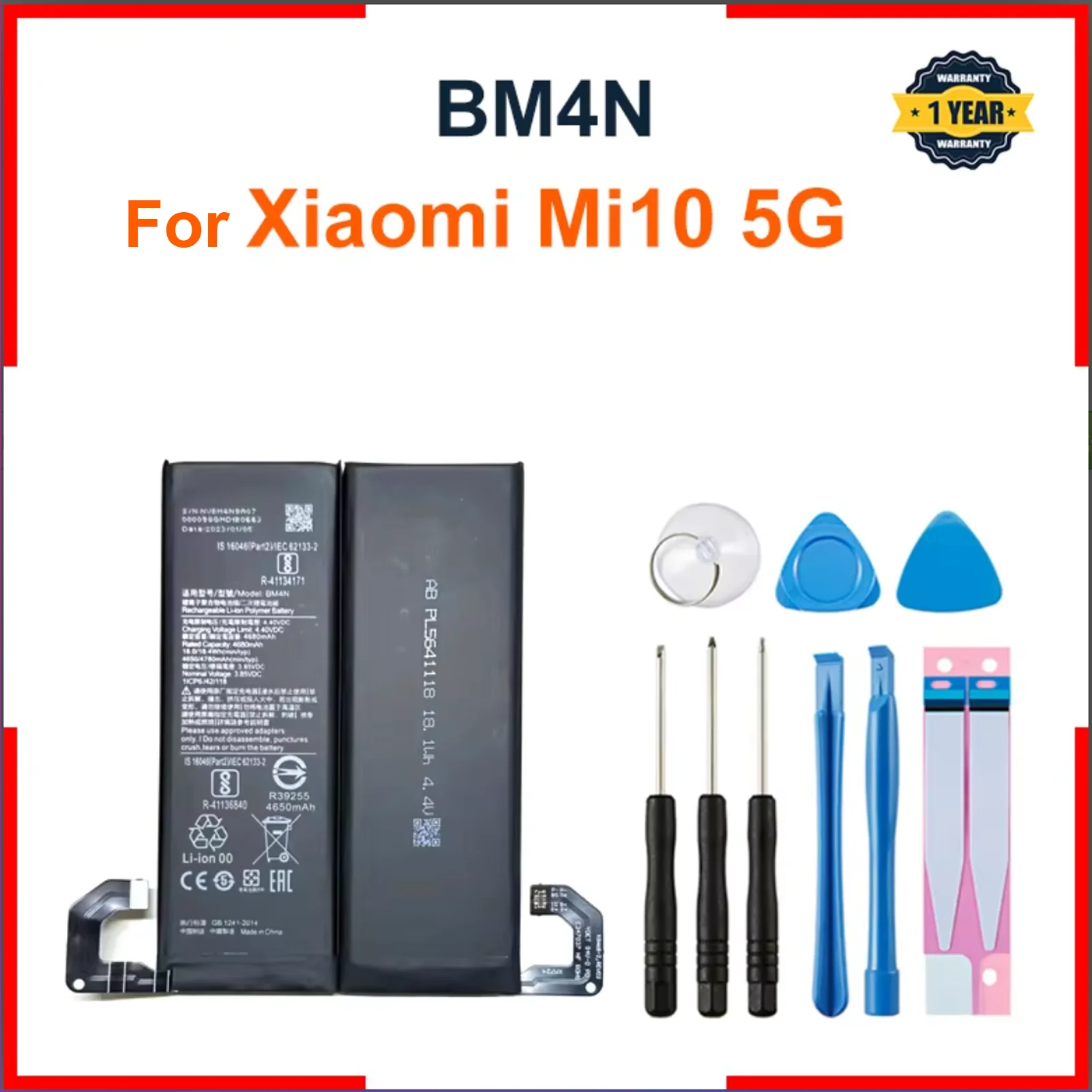 Battery BM4M For Xiaomi Mi 10 Pro 5G BM4N For Xiaomi Mi10 5G Genuine Phone Bateria Batteries +Gift Tools