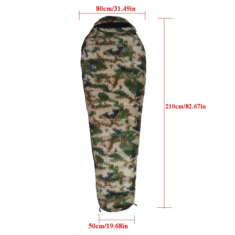 800g/1000G Filling White Duck Down Adult Mummy Sleeping Bag Ultralight Outdoor Camping Tourist Portable Keep Warm Autumn Winter