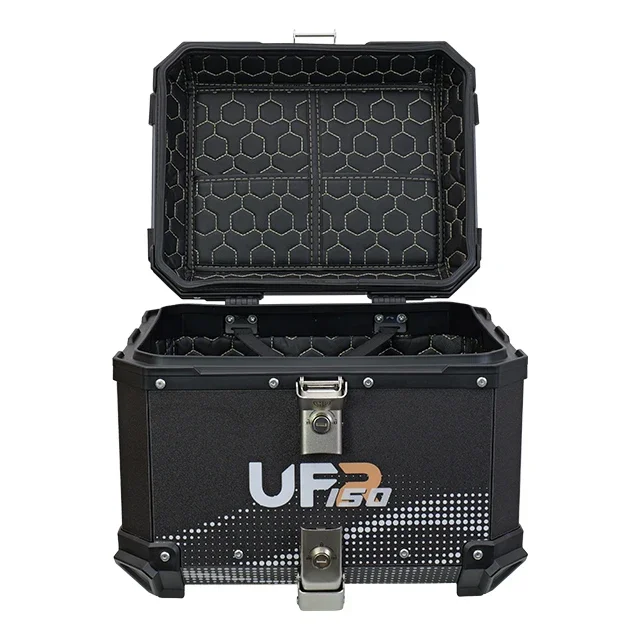 Caja trasera de aluminio para motocicleta de 45L, caja superior de entrega, pegatina de moda, accesorios para motocicleta, caja trasera