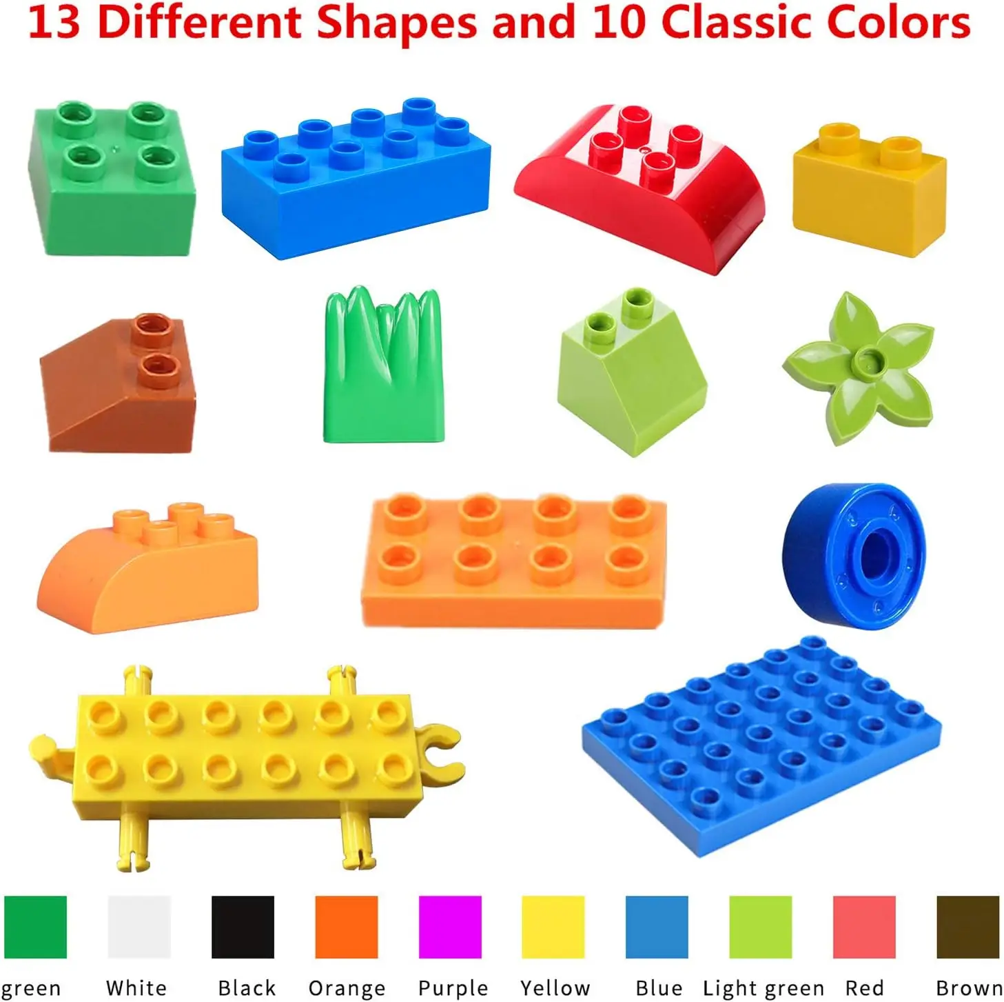 214-Piece Large Building Blocks for Toddlers with Storage Bucket - Big Bricks Compatible with Major Brands - STEM Educational To