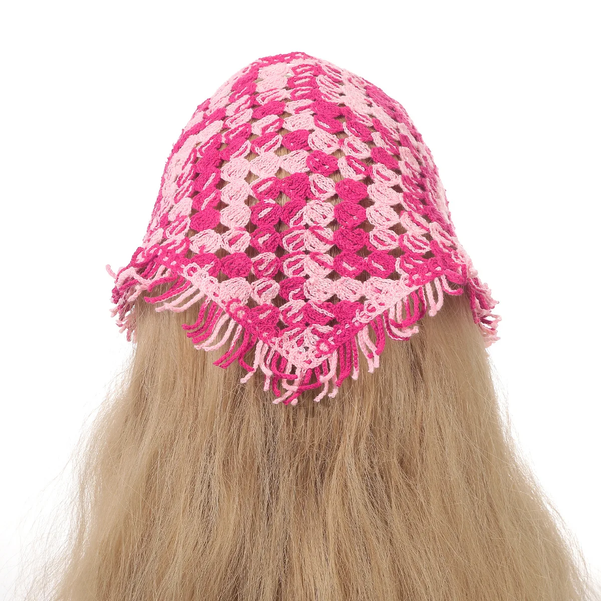 

Вязаный треугольный шарф с бахромой и завязками, модный и универсальный дышащий аксессуар для защиты бедер.