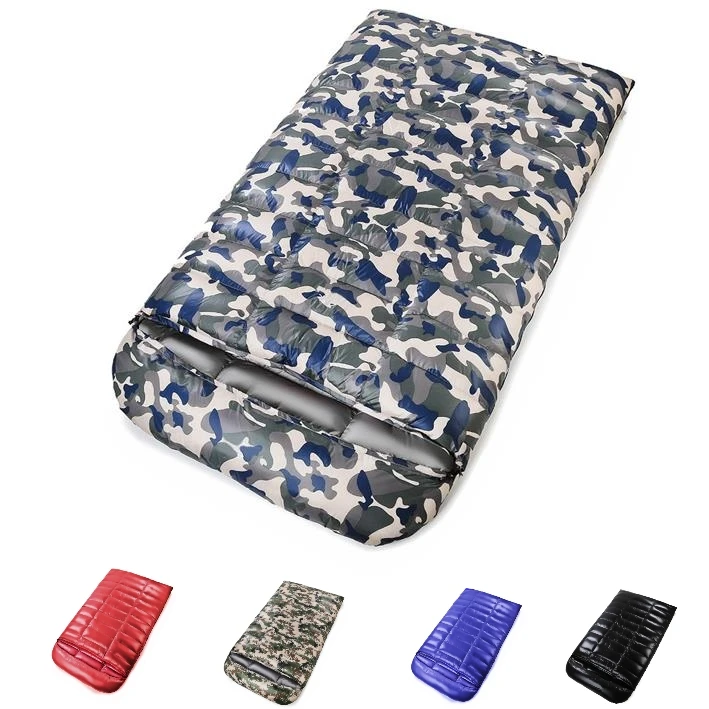 

Two Person Travel Sleeping Bag Adult Machine Washable White Goose Down Warm Outdoor Camping Sleeping Bag