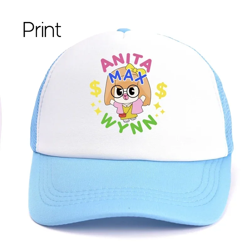 ANITA MAX WYNN Baseball Cap for Men Women Hip Hop Cartoon Print Mesh Hat Cute Trucker  Hat Casquette Gorras Bone