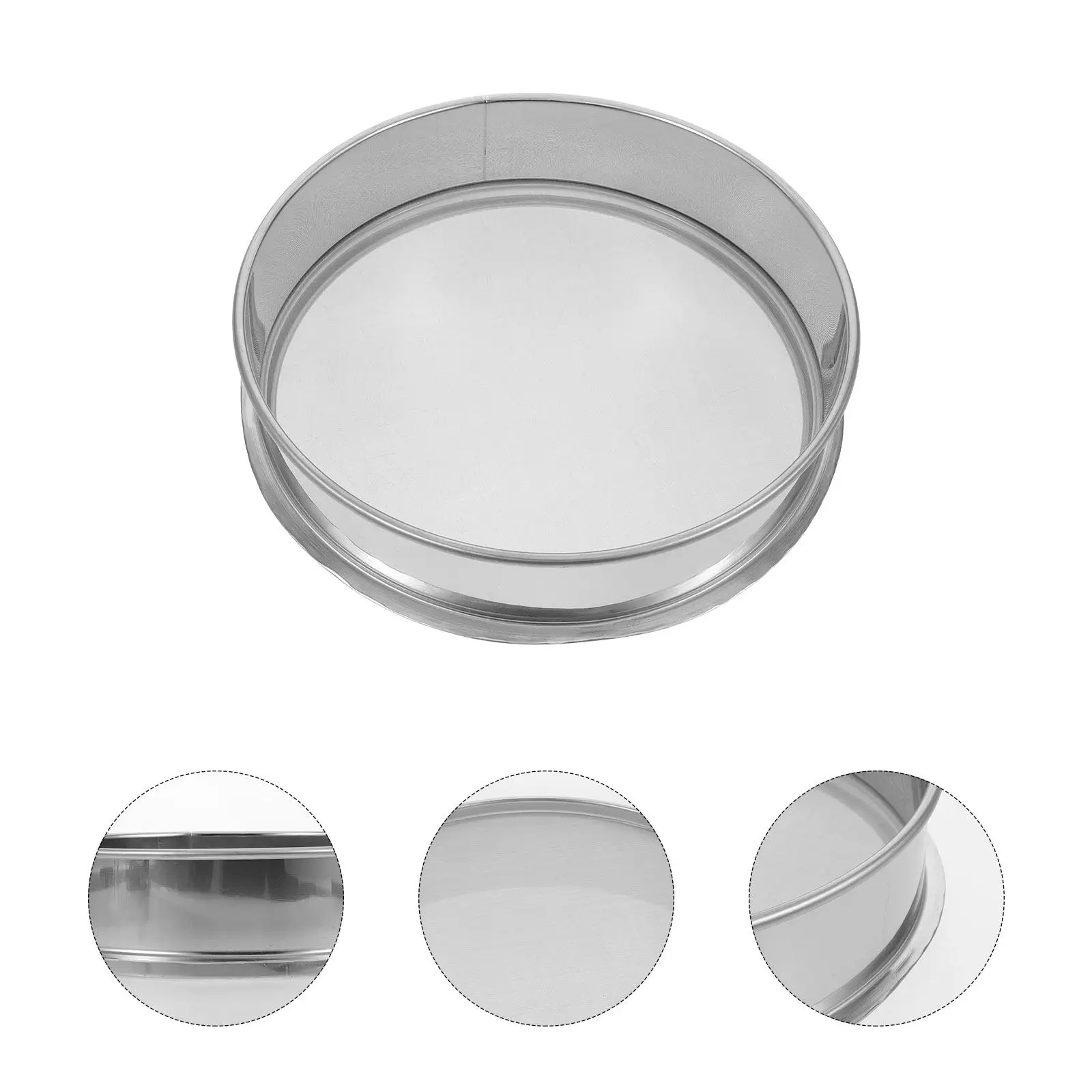 Round Stainless Steel Fine Mesh Sieve for Ceramic Glaze Filtration Pottery Painting Clay Mixing Smooth Consistent Color Texture