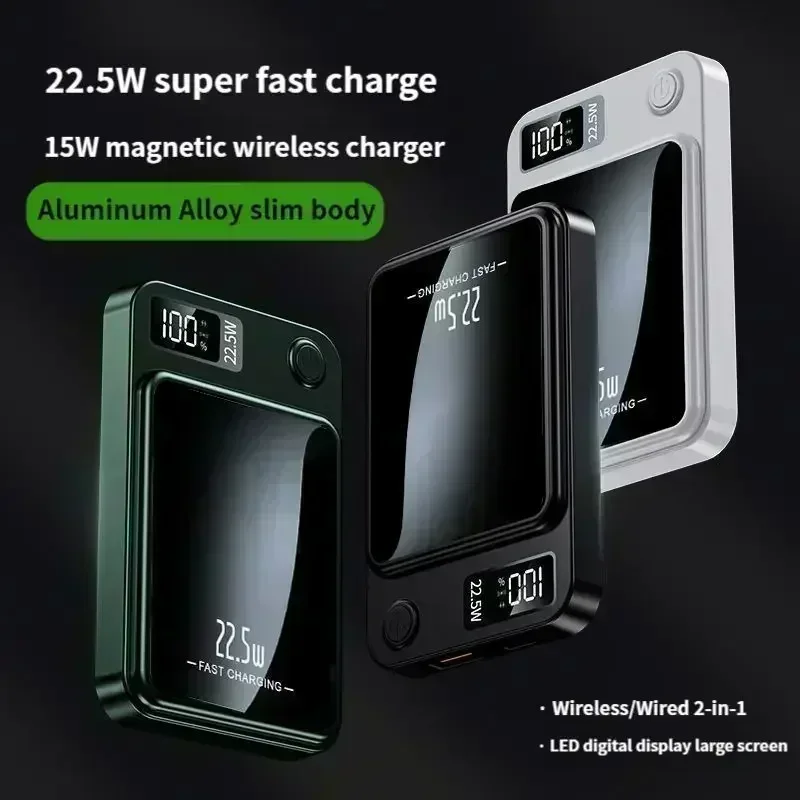 باور بانك لاسلكي مغناطيسي 10000 مللي أمبير في الساعة 22.5 وات شاحن سريع للهاتف لهاتف Magsafe IPhone 15 14 13 12 بطارية احتياطية خارجية مساعدة #2