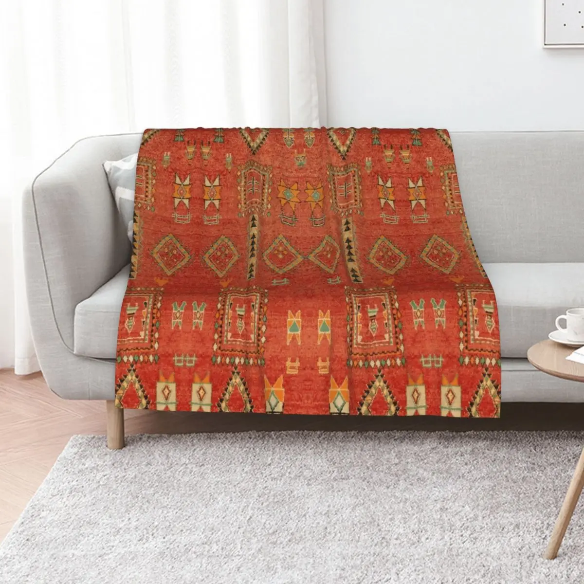 Traditiopnal Oriental Moroccan Rug Design Throw Blanket Bed linens Soft Beds Furrys cosplay anime Loose Blankets
