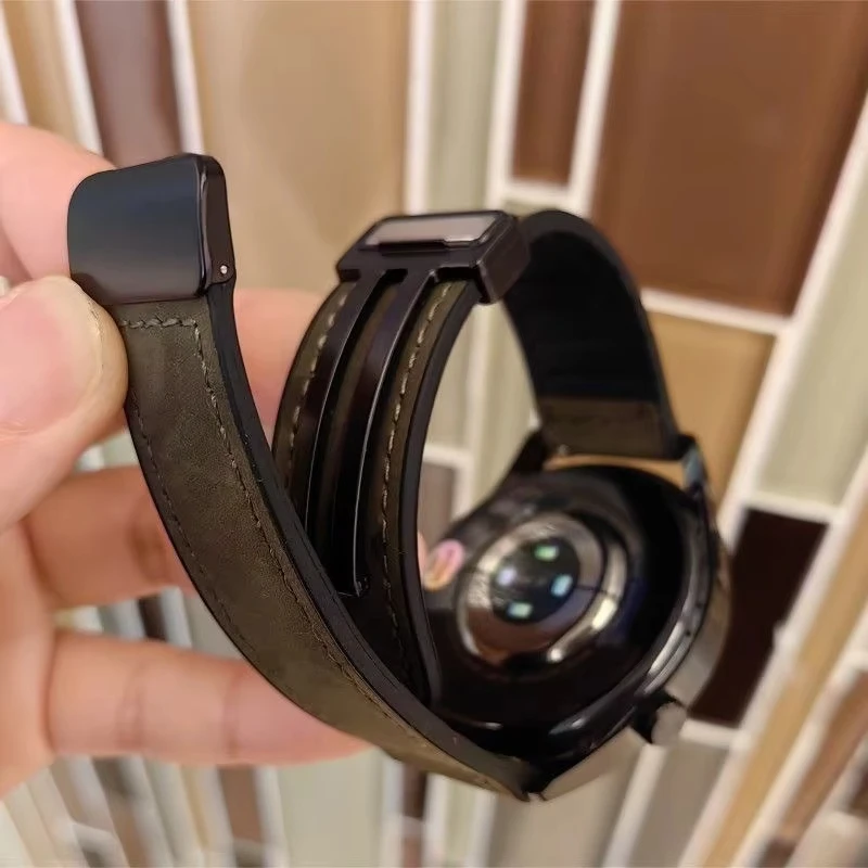 20mm 22mm Leather+Silicone Band for COROS PACE 3/2 Smart Watch Wristband for Coros Pace APEX 1/2 Pro Fold Magnetic Buckle Strap
