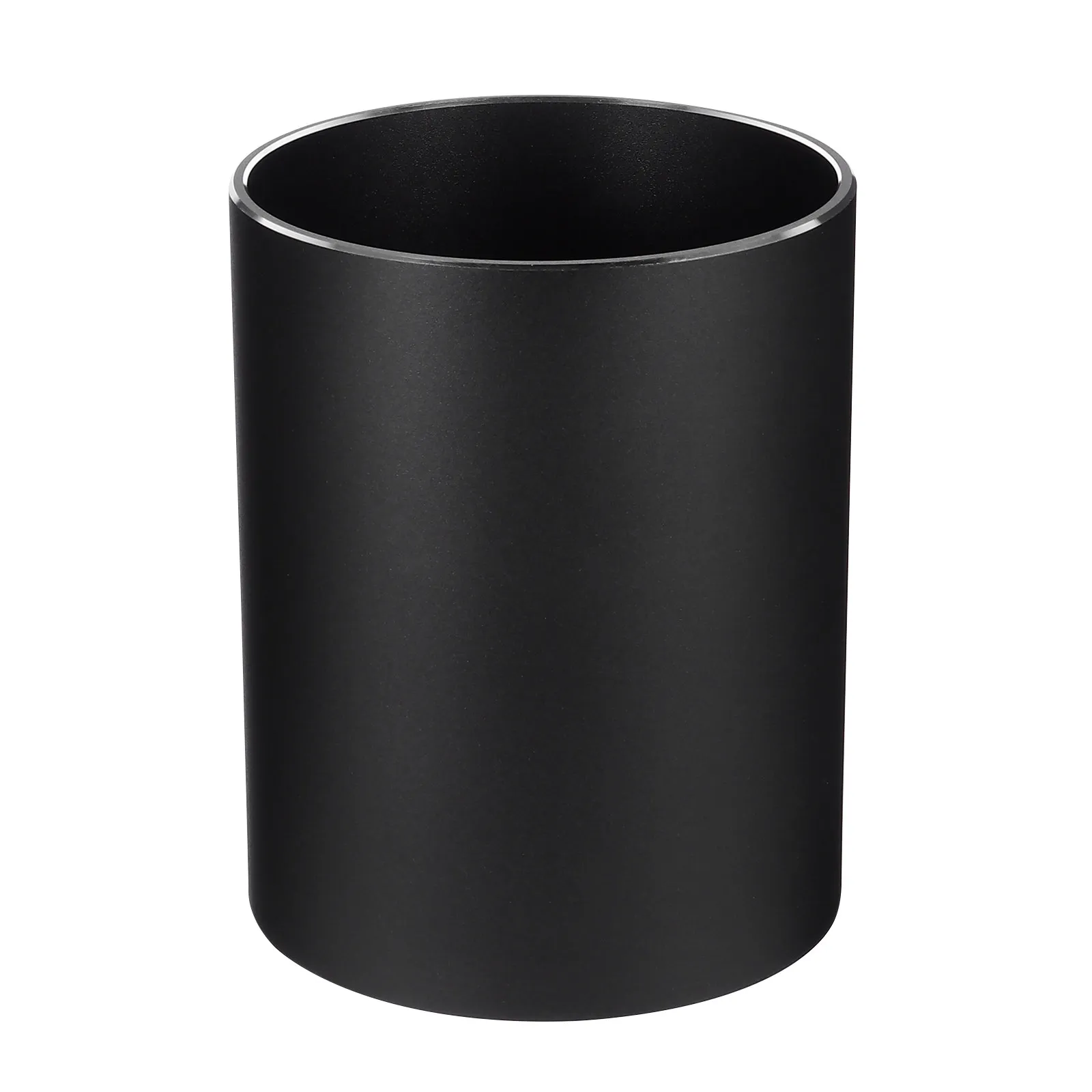 1Pcs Round Metal Pen Holder Aluminum Alloy Pen Container Compact Desk Organizer for Office School Makeup Brushes