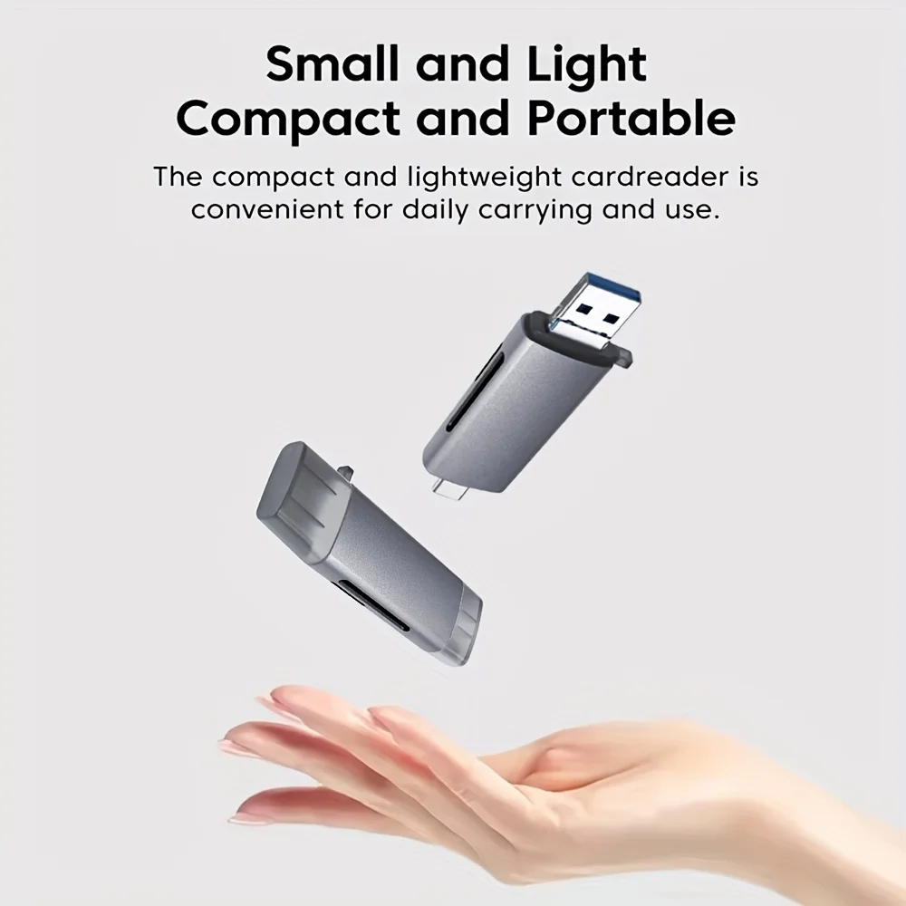 5 in 1 Card Reader USB&USB C to SD MicroSD TF for PC Laptop Accessories Smart Memory Cardreader SD Card Adapter