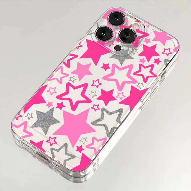 

Colorful pentagram art Phone Case For Apple iPhone 17 16e 16 15 14 13 12 11 Pro Max Plus Mini TPU Soft Transparent