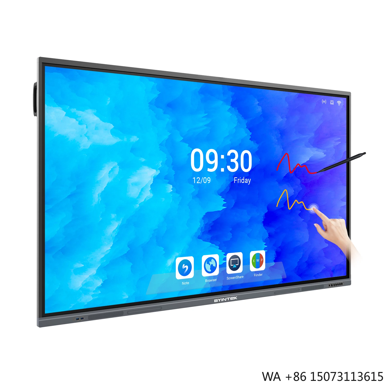 

Интерактивная сенсорная панель Zero Fit с инфракрасным управлением, 65/75/85 дюймов, с антибликовым стеклом, для обучения